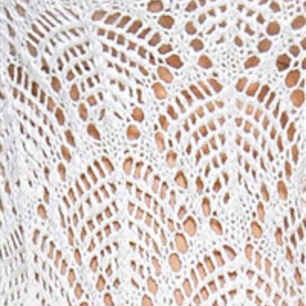 LAST ONE ❗️IVORY WHITE CROCHET LONG SLEEVE TOP - Picture 5 of 5